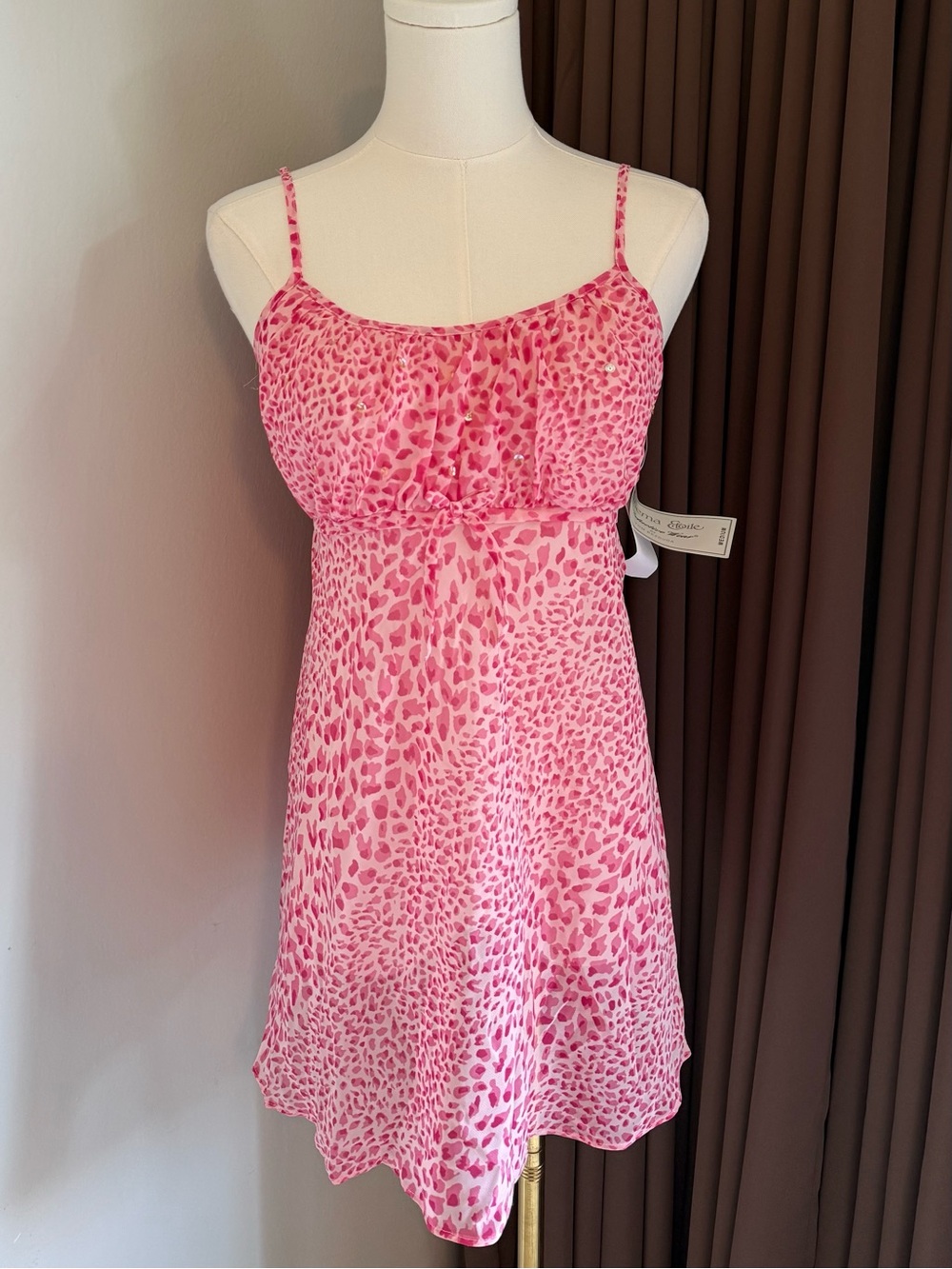 Pink Animal Print Slip Dress - Unbranded